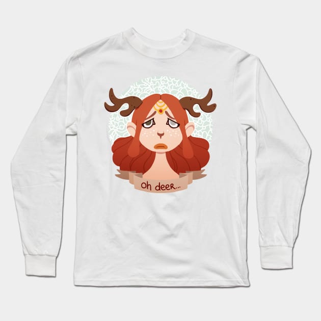 Oh Deer Long Sleeve T-Shirt by Twkirky